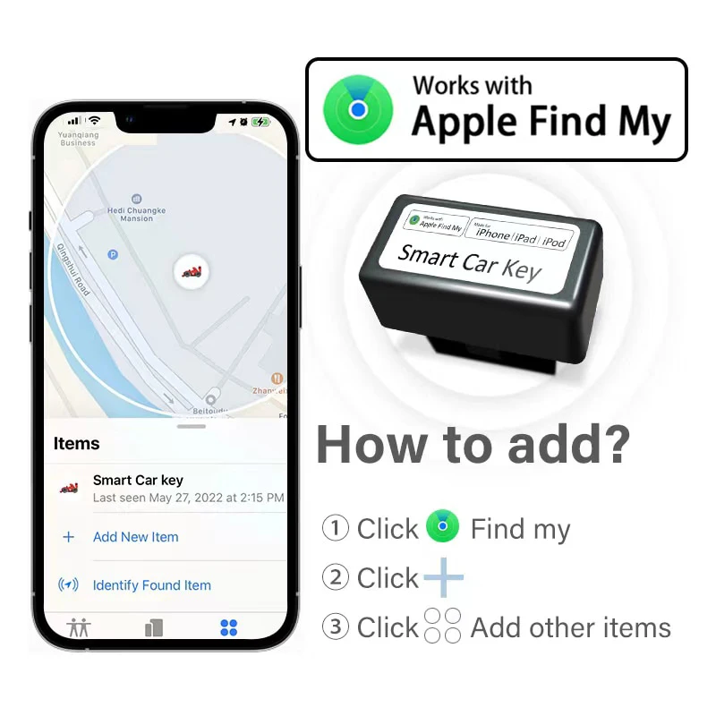 SZDALOS AP100 OBD Location Device Apply to LCD Smart Key Keyless Entry