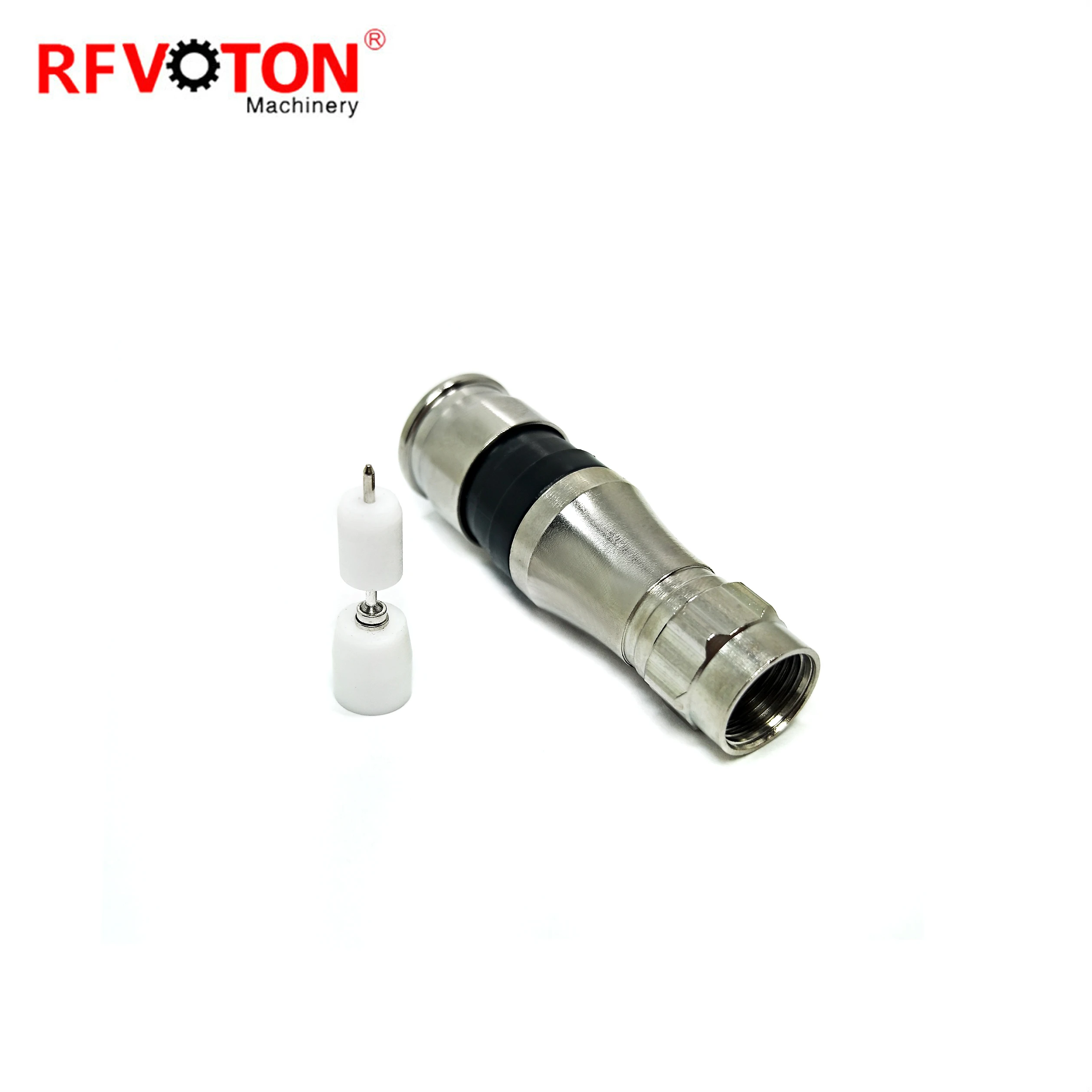 د وړیا قیمت F نمالي سر بند Rg11 د فشار تړنې لپاره RG11 RF د کابل تړنې