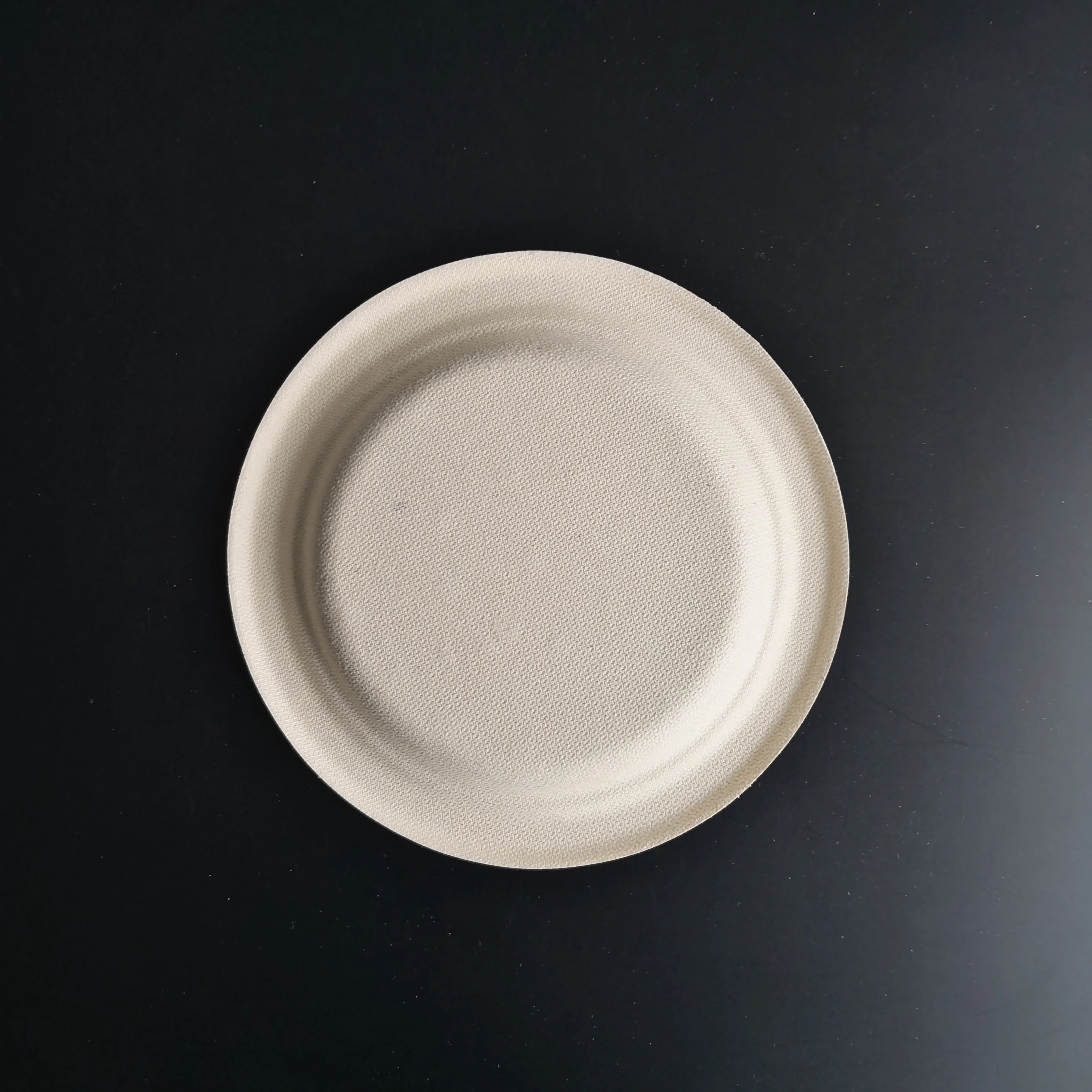 compostable plates sugarcane fiber bagasse paper plate raw