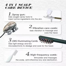 Multifunction Scalp Health Treatment Machine Electric Hair Brush Massager Spray Vibration for Hair Care Head Hair Growth Massage