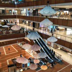 ECOJAS Decorative Operand Flower Lighting for Shopping Mall Wedding Hotel Villa Ambient Art Installation Chandelier