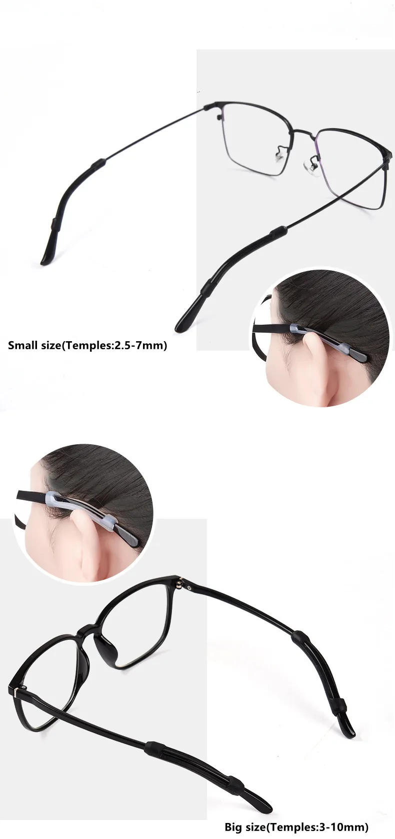 5 Pairs Anti Slip Glasses Ear Hook Tip Eyeglasses Grip Temple Holder Sleeve 