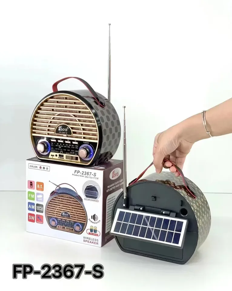 Fp-2367-sレトロFmAmSwラジオDc3vラジオ186501200mah充電式バッテリー