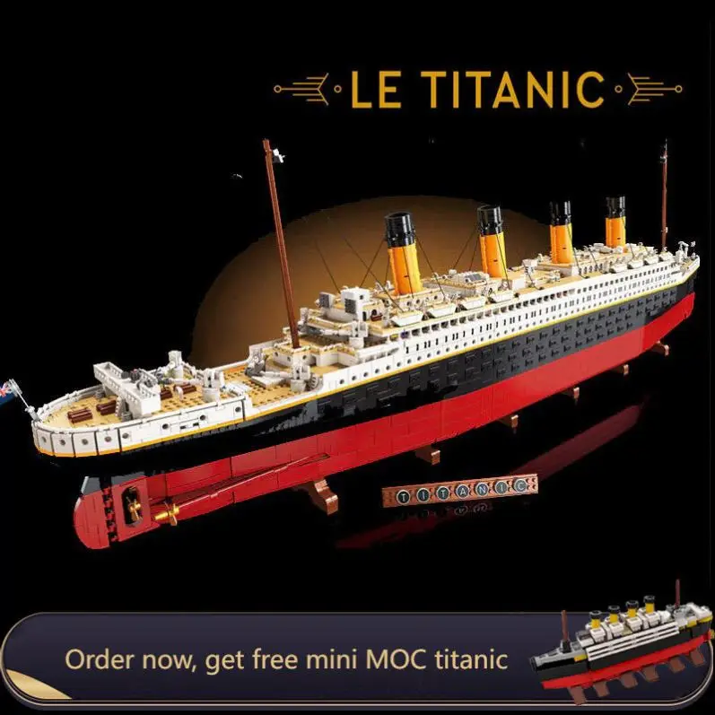 Movie Lego Lego Titanic Titanic Compatible 10294 Educational