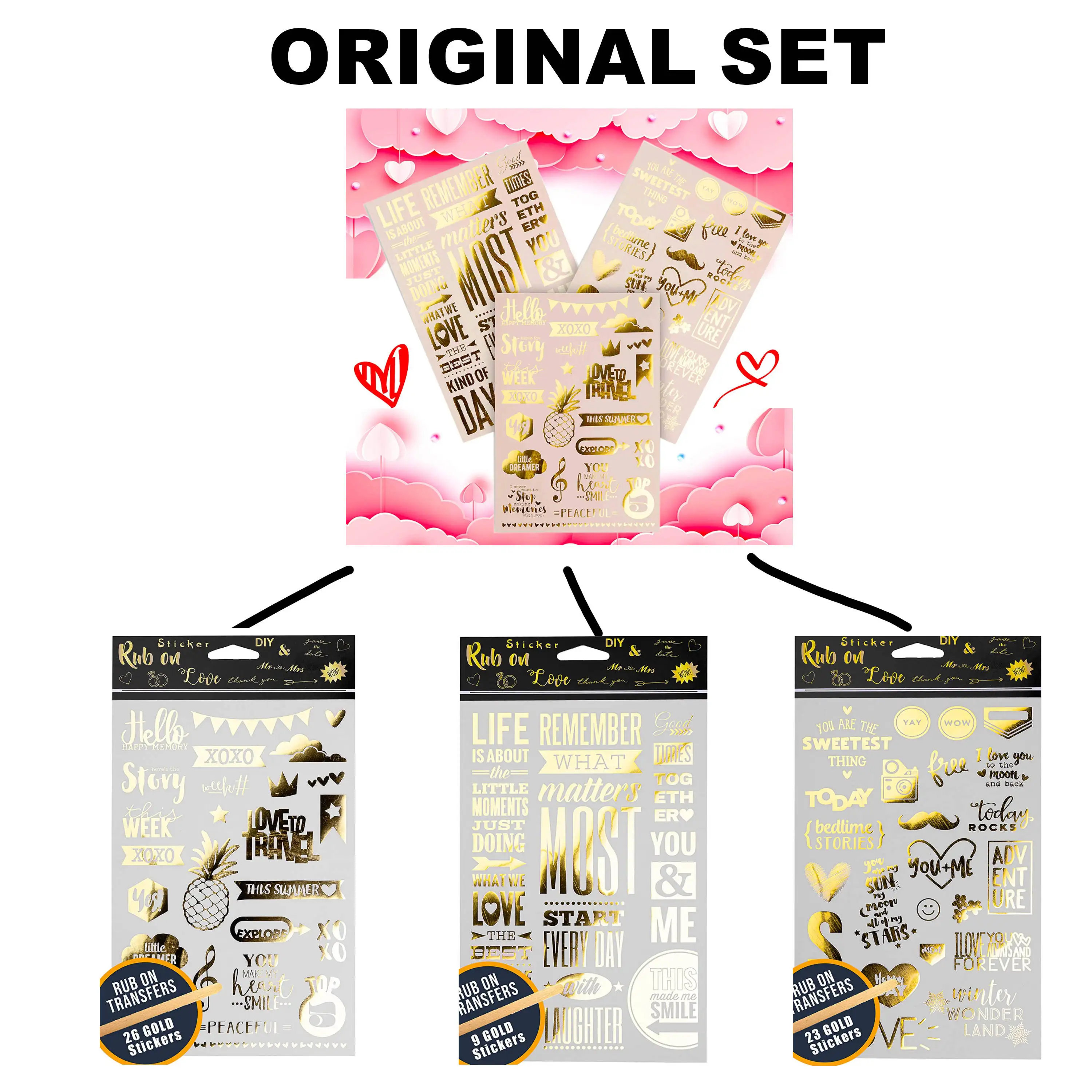 Rub On Dry Transfer Stickers Decals Scratching Journaling Scrapbooking