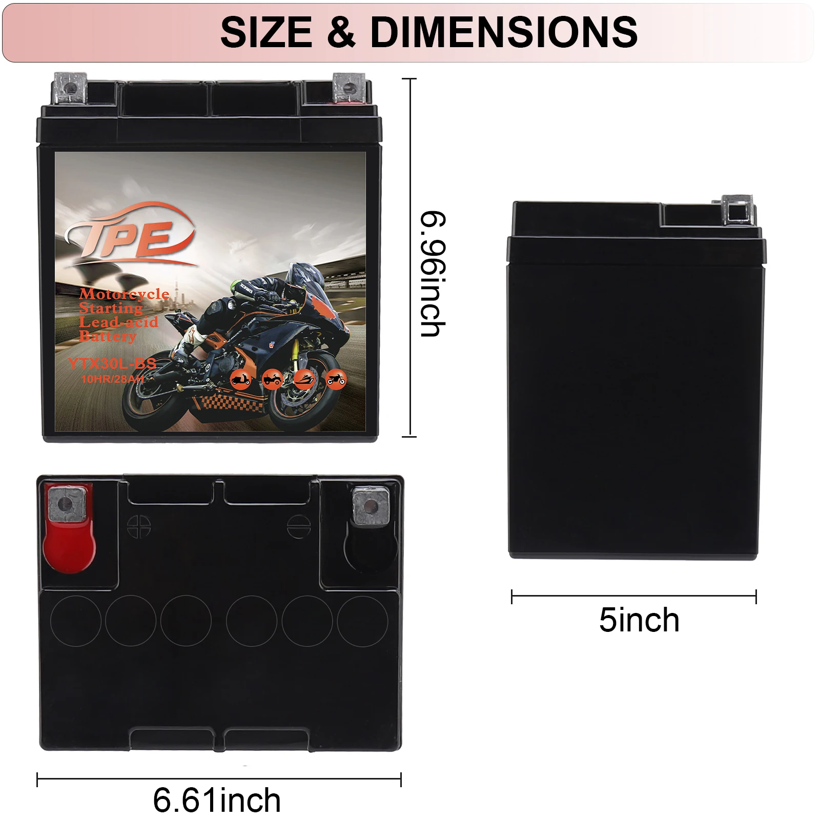 Lead Acid  Battery YTX30L-BS 12V Battery-AGM Battery+Maintainer for Motorcycle , Electric Bike , Scooters & Powersport Vehicles. factory