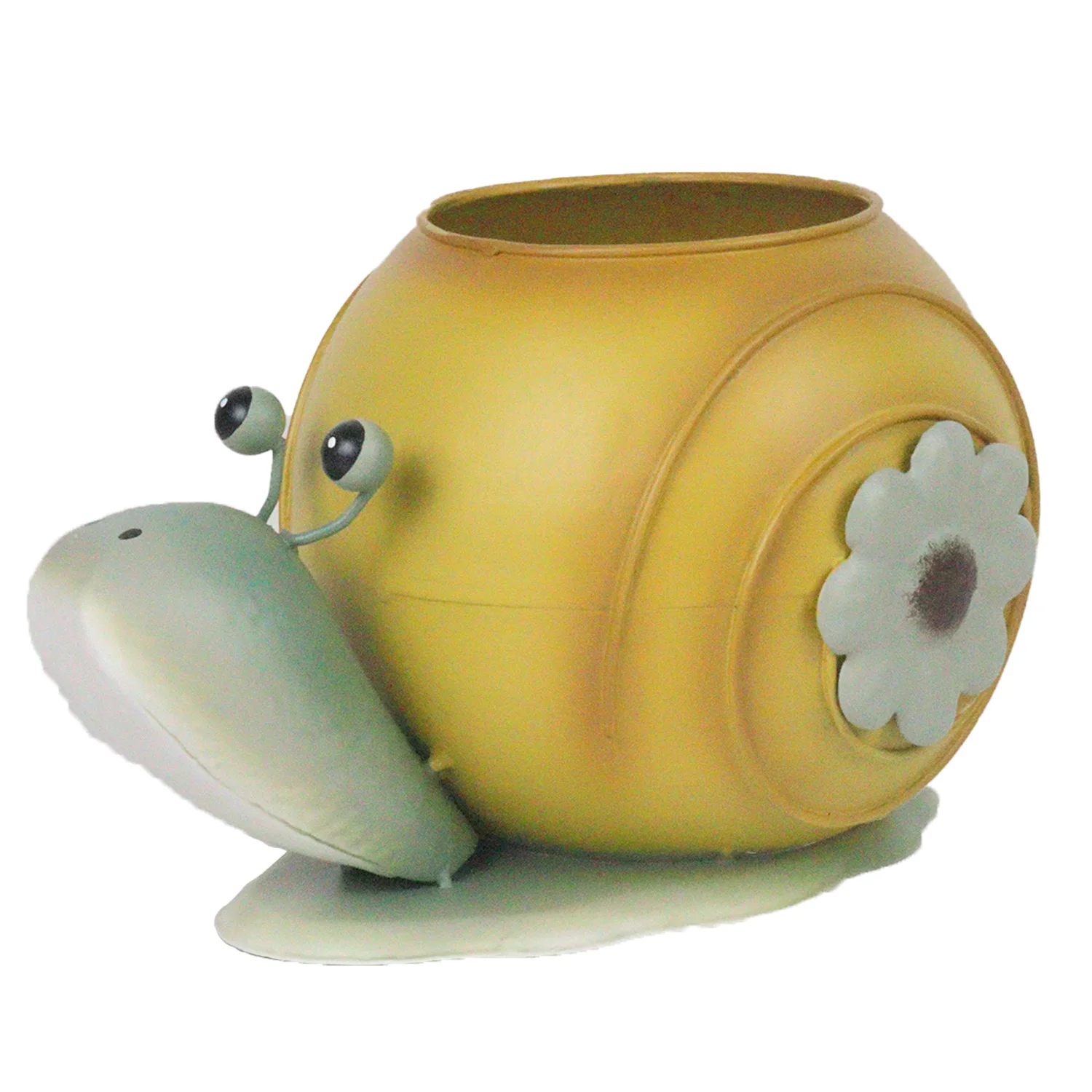 Unique Cute Planter Metal Snail Succulent Flower Pot  Fun Planter for  Outdoor or Indoor Spaces NA23A173