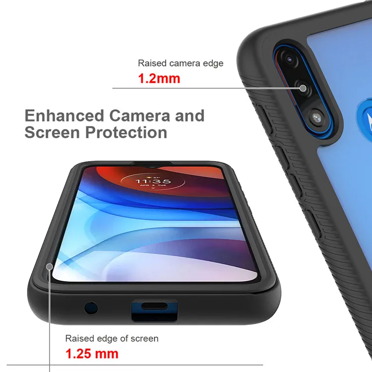 PIXFAB Per Motorola E7i Power Case, Custodia Antiurto, Custodia