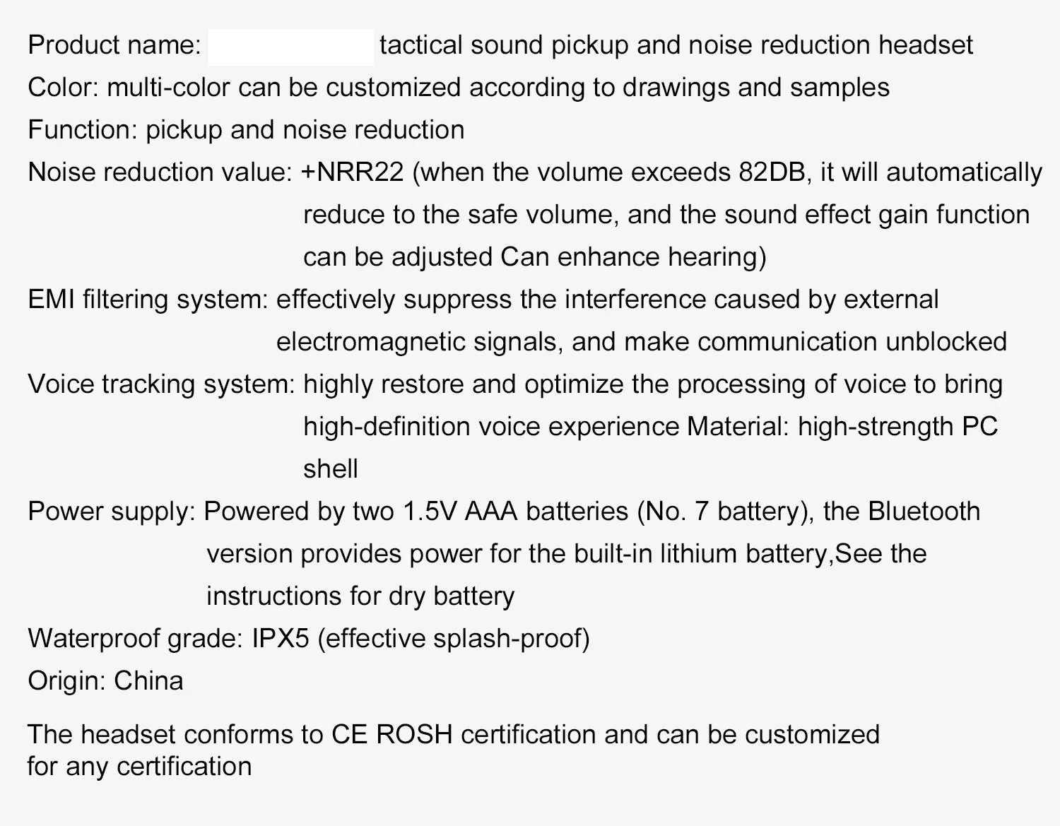 Outdoor CS Game Hunting Wireless Bluetooth Sound Pickup Noise Cancelling Earmuff Field Training Camouflage Tactical Headphones