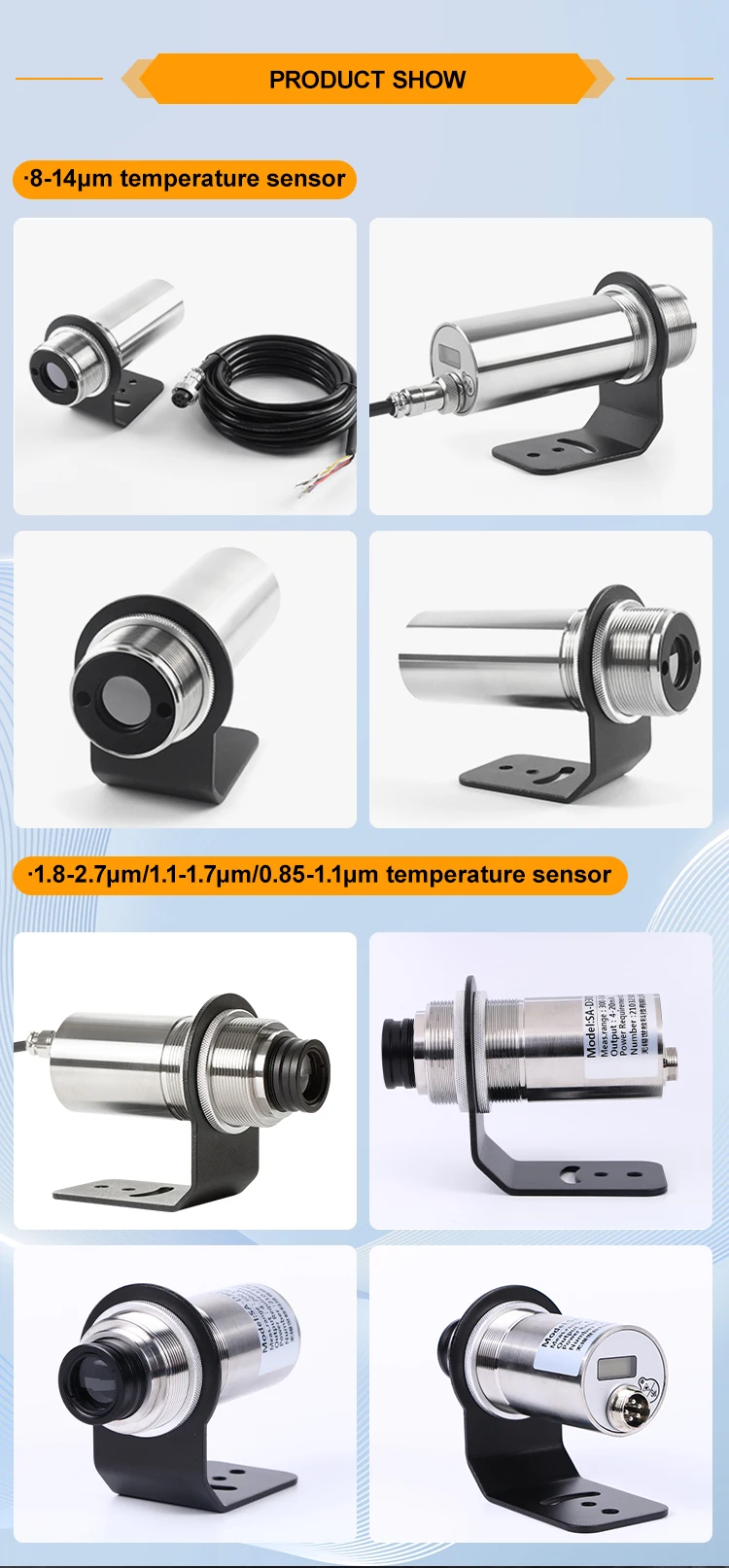 KASINTON JSD-D130A 0~1300℃ 4-20mA IP65  Non Contact Infrared Temperature Sensor details