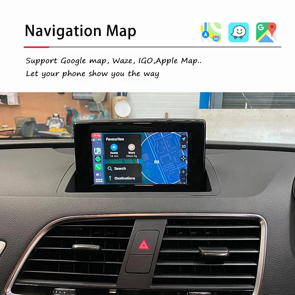 A1 8XF 8X1 8XA Wireless CarPlay for AUDI OEM Retrofit Apple Car Play Android Auto Rear Front Camera Integrated Adapter Spotify