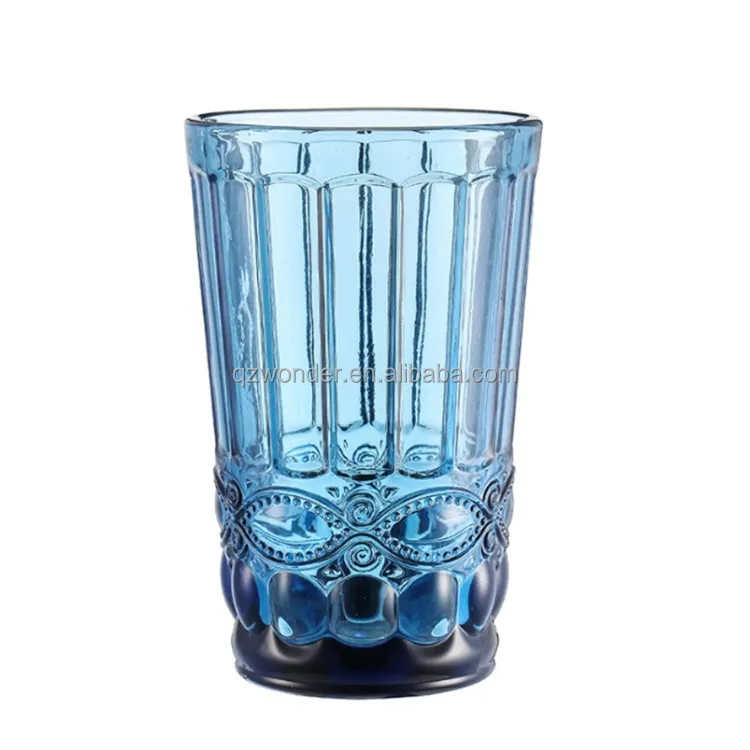 Four Color Available Tall Glass Cup Wholesale Color Water Glass Cup