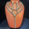 Gold snake necklace earrings*355