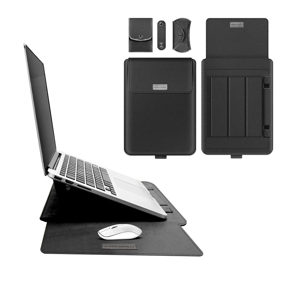 New Arrival Sublimation Computer Sleeve Bag with Stand Holder Mouse Pad for MacBook Pro air M1 12 13 15 17 Laptop Sleeve Bag