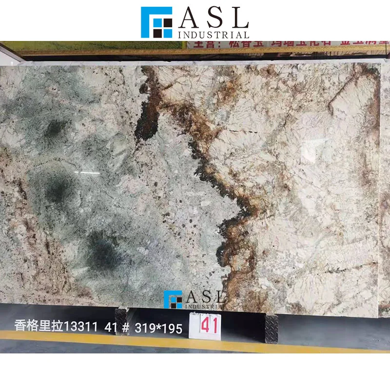 Glazed polished design of quartzite countertop high quality lobby wall tiles