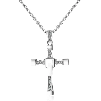 top trending products wedding engagement jewelry diamond 925 gold jesus cross necklace