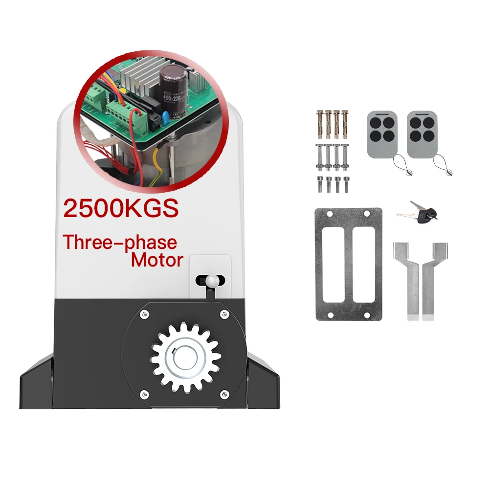 Smart Control Board Heavy Duty Three-phase Electric Automatic 2500KG WiFi Gate Opener Sliding Gate Motor