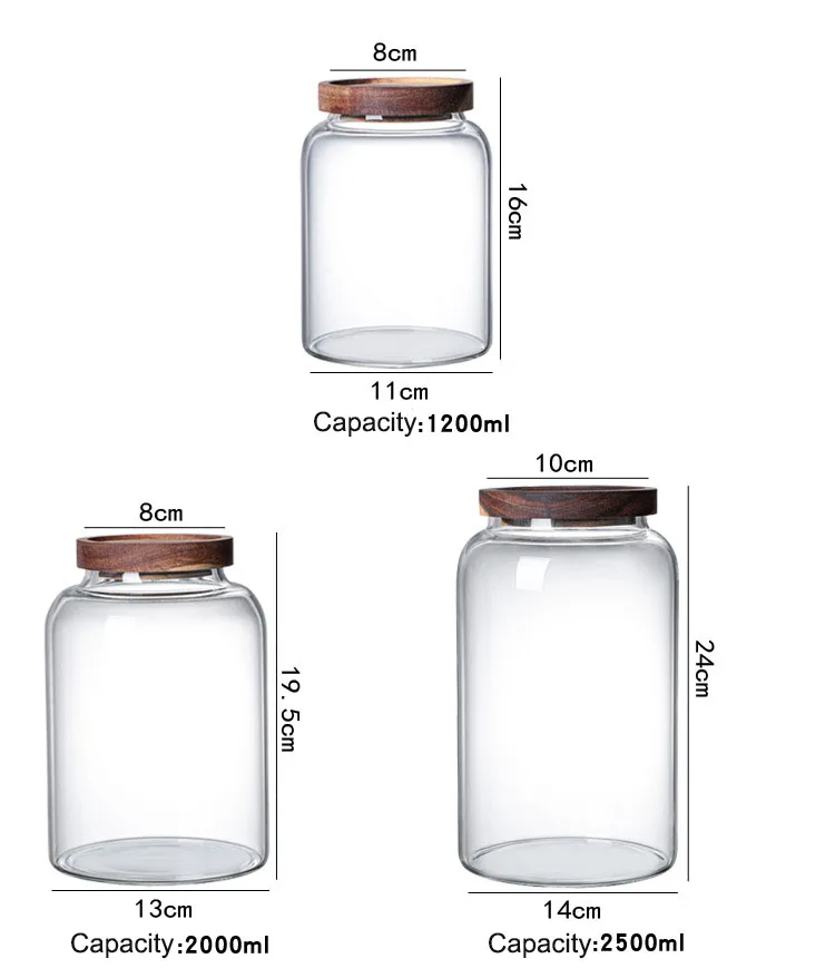 Hot Sale Big Glass Jar Supplier Food Storage Containers Kitchen