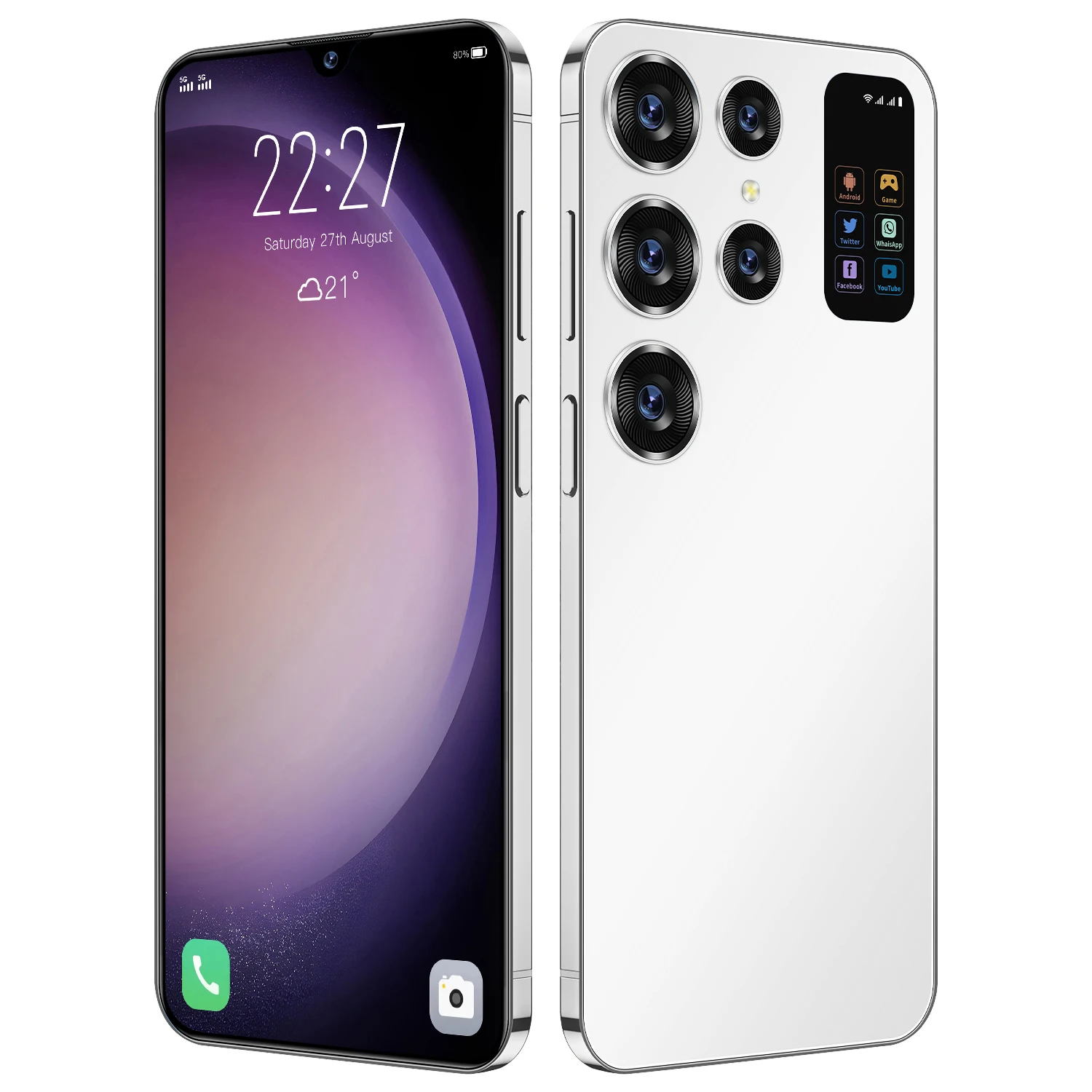 2025 Nouveau Smartphone Original S26 Ultra 5G 7.3 Pouces HD 16GB + 1TB Déverrouillé Double Carte Android 14.0 Version Mondiale Téléphone Portable