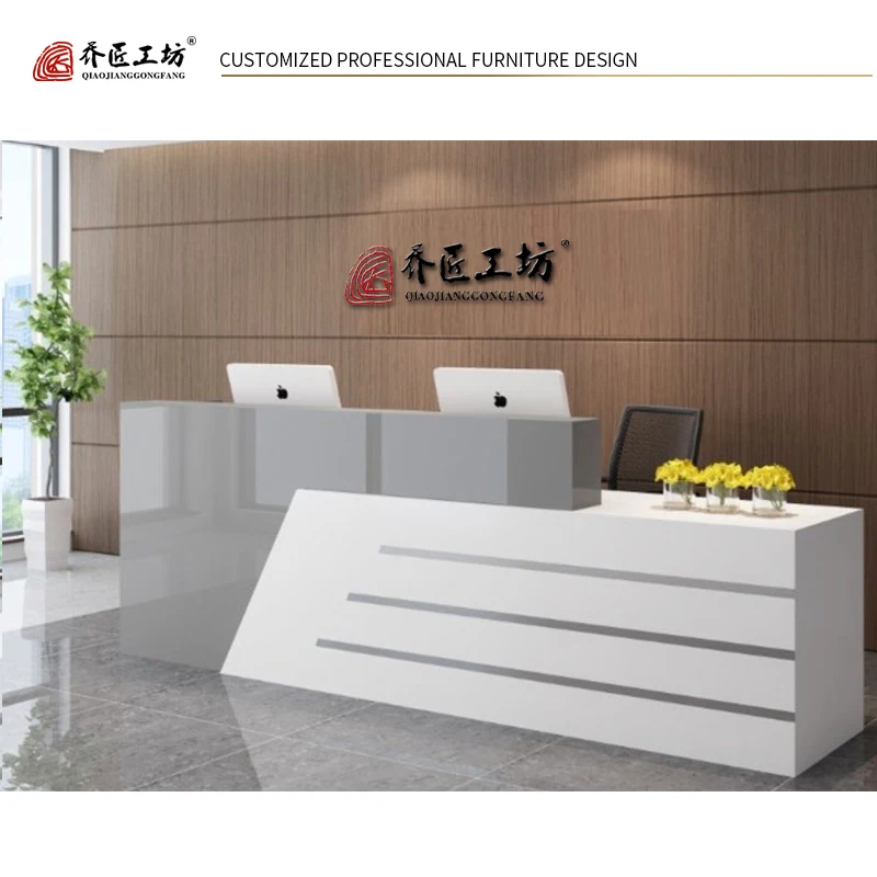 High End European Style Front Desk Reception Marble Reception Desk Office