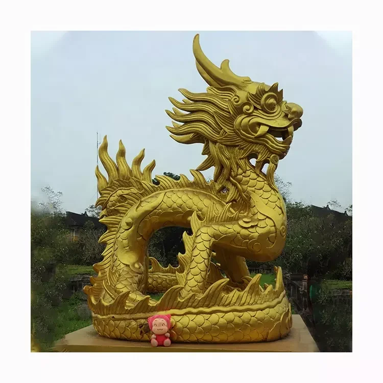 Statue extérieure de dragon chinois Feng Shui, décoration de jardin de  dragon en béton, figurine de patio de dragon chinois, ornement de jardin  zen de dragon chinois -  France