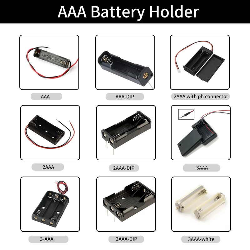 8aa 12v Battery Holder Case Smt Aa 8slots Plastic Button Battery Holder