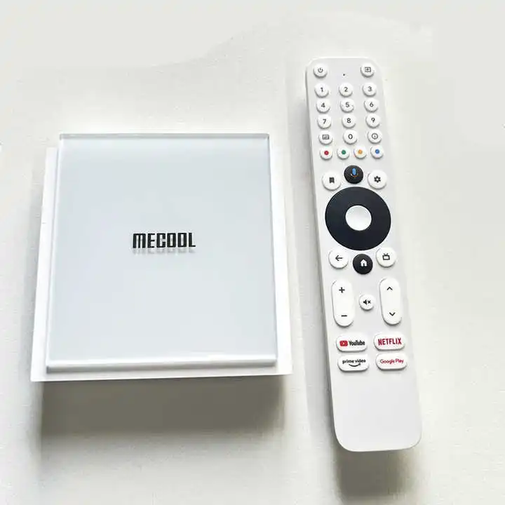 New Arrival Tv Box MECOOL KM2 Plus Deluxe Amlogic S905X4 4G 32G Android 11 4K WiFi6 1000M Google Certified Gaming TV BOX