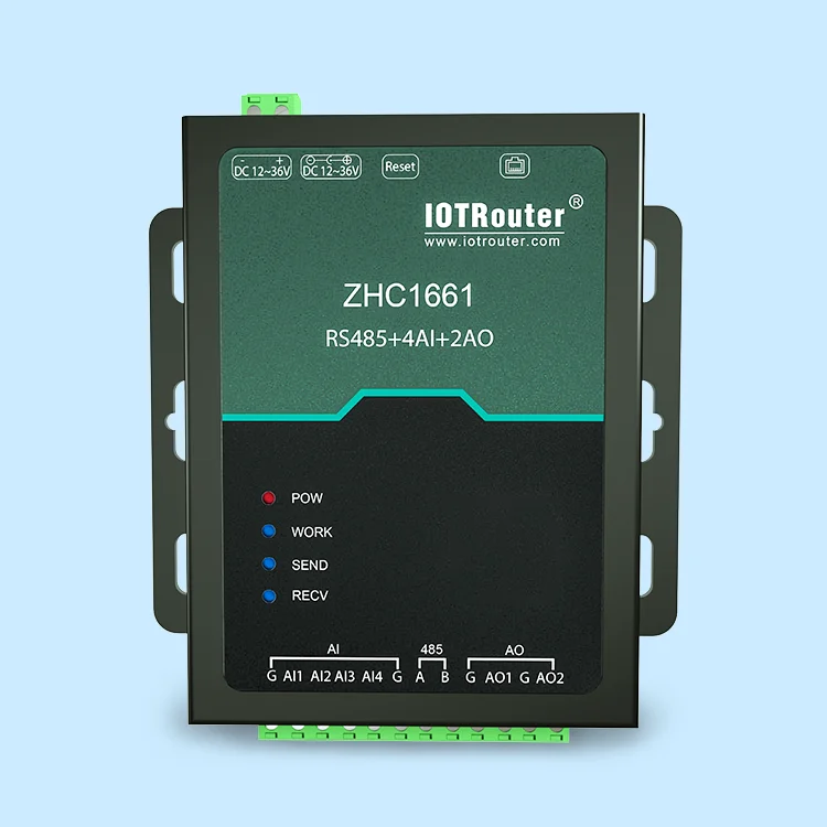 Industrial MODBUS TCP to RTU MQTT IOT Module Wireless & RF Serial to Ethernet Converter Support 1rs485 4AI to Rj45 Datalogger
