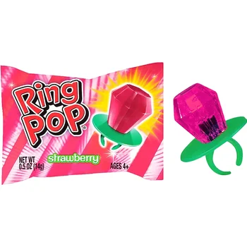 Wholesale Ring Toy Sweets Lighting Diamond Ring Pop Hard Ring Pop Candy For Christmas