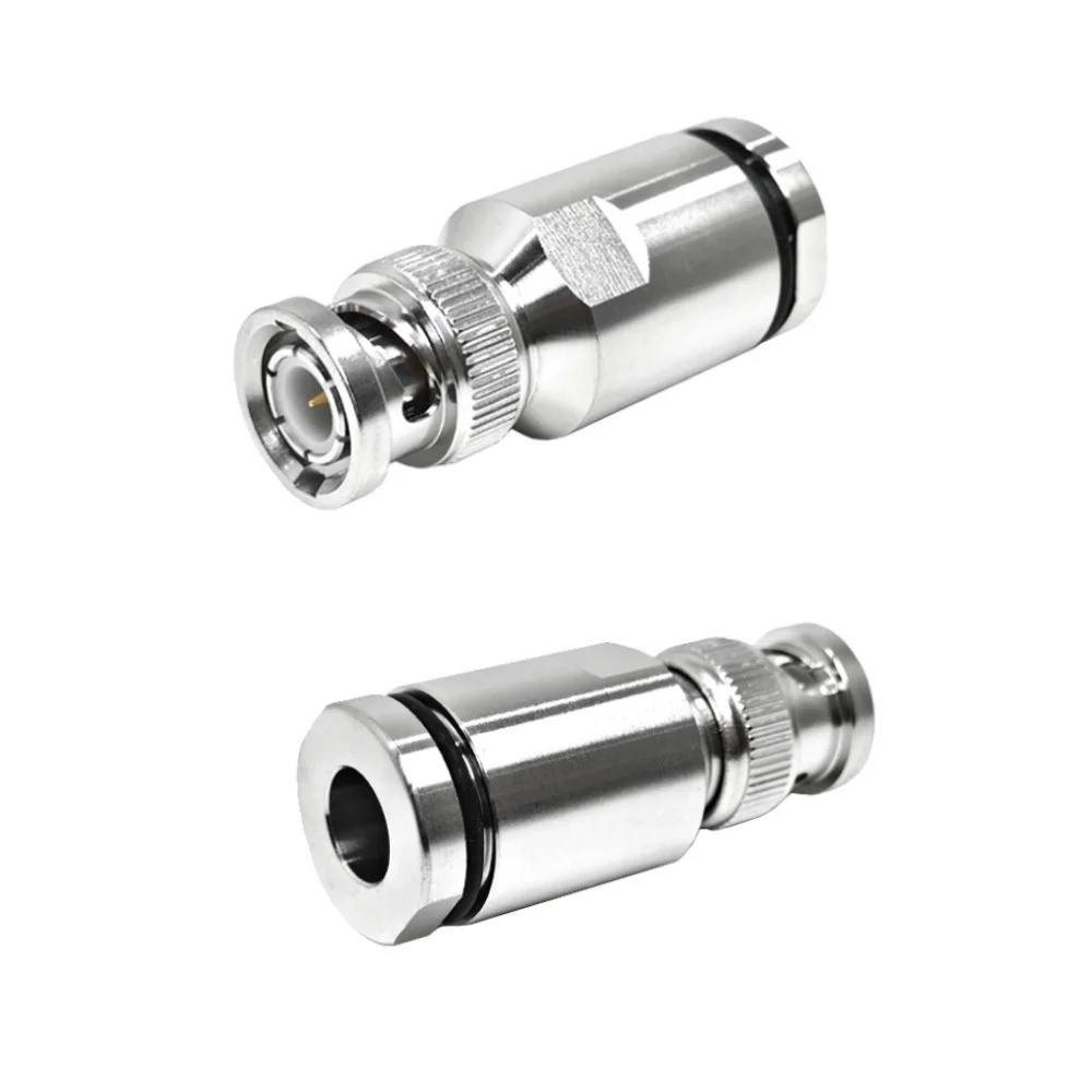 RF Coax Coaxial Connector BNC Male Macho Plug Clamp Screw for LMR300 5DFB Cable for RF Applications