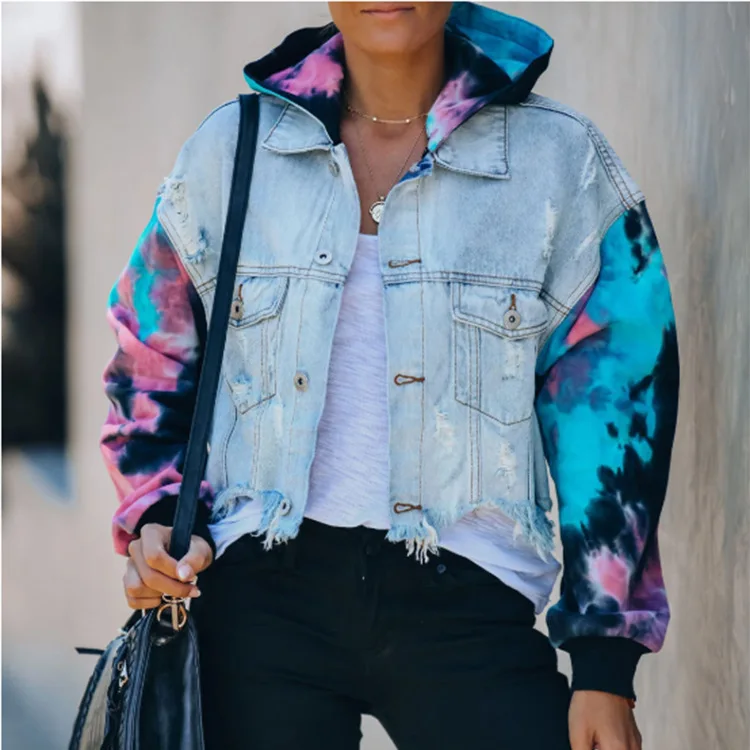 women's patchwork denim jacket