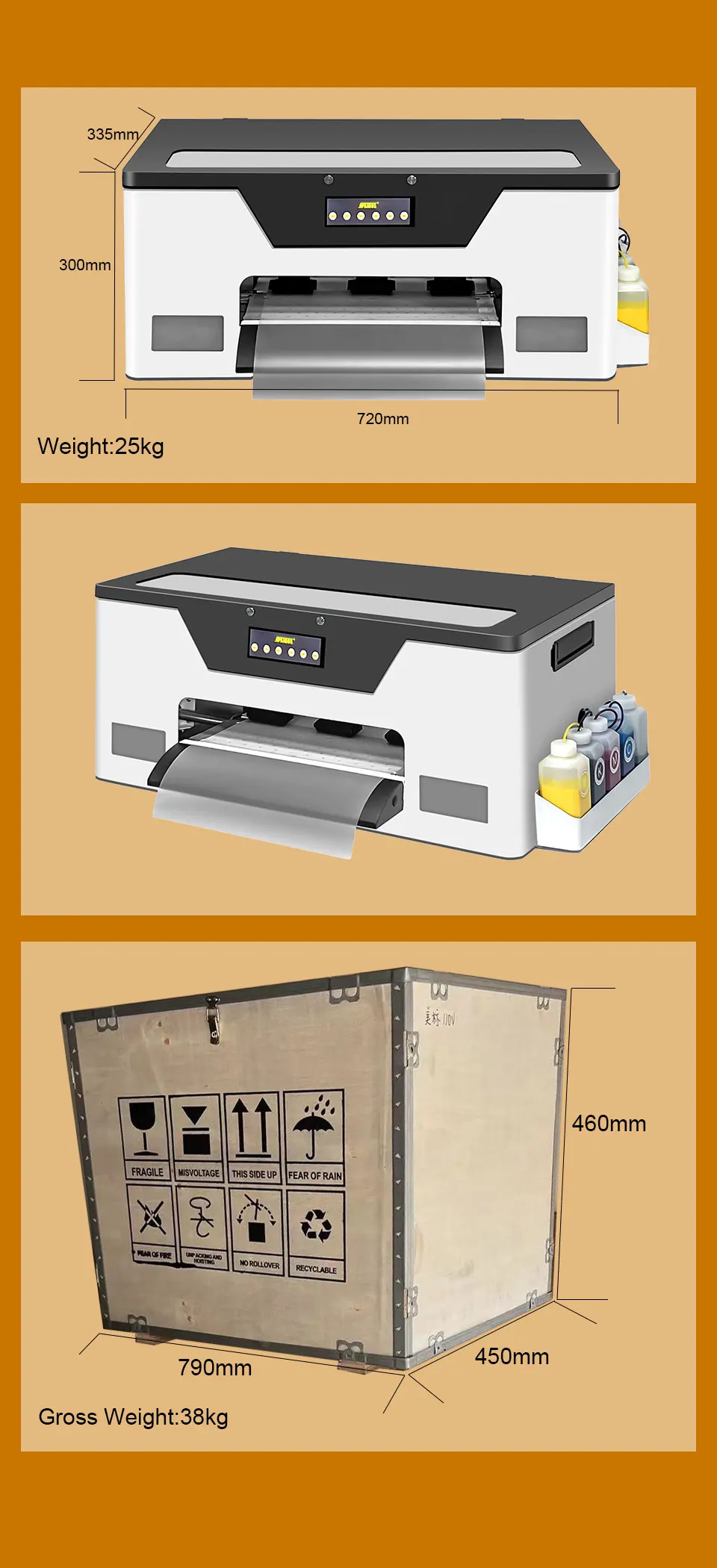 Latest A3 Xp600 Print Head with Shaking Powder Machine Pet Film 30cm DTF Printing Machine