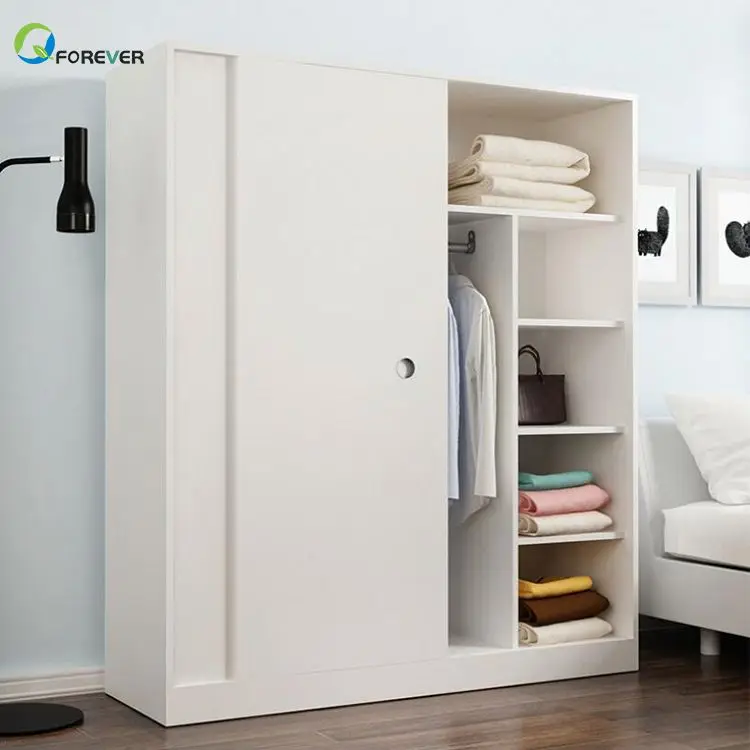 Sliding Door Wardrobe Simple Modern Panel Wardrobe Storage Cabinet