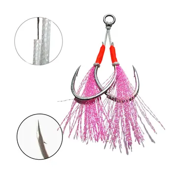 Bestseller Iron Plate Hook Built-in Soft Steel Wire Bright Finish High Tensile Strength Double Hook Lure Sea Fishing Boat – Soft Lure – view 4
