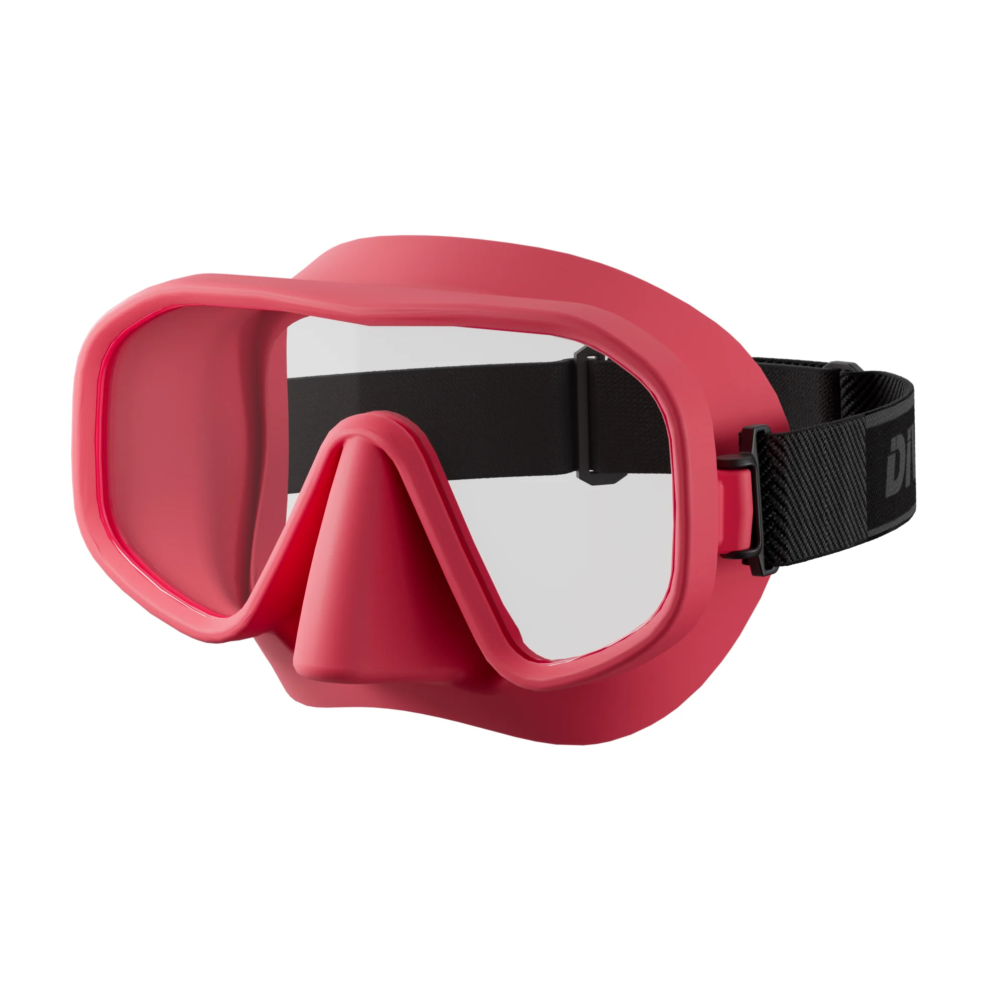 Silicone One Lens Snorkeling Scuba Diving Mask With Tempered Glass Mirrored Coated Lens Low Volume Design Waterproof_voghion.com