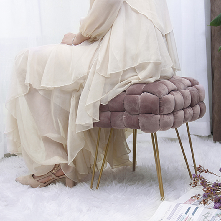 Luxury Lounge Modern Pouf Stool Ottoman New Sale Foot Stool Round Stool