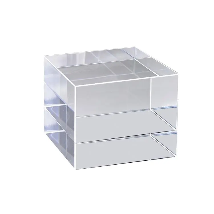 Custom Size Clear White Acrylic Display Cube Riser - Buy Acrylic Riser ...