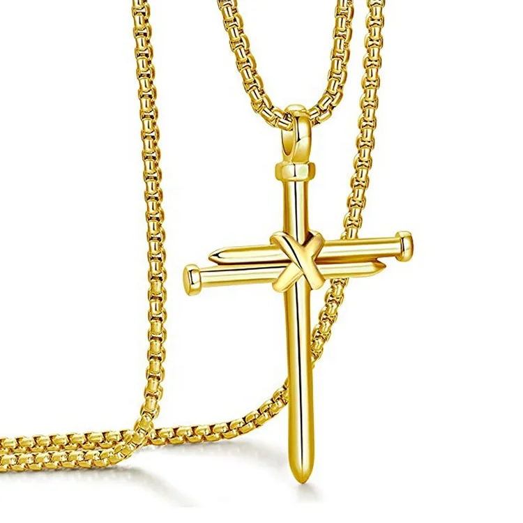 Cross Necklace Mens,Chain Necklace Punk 
