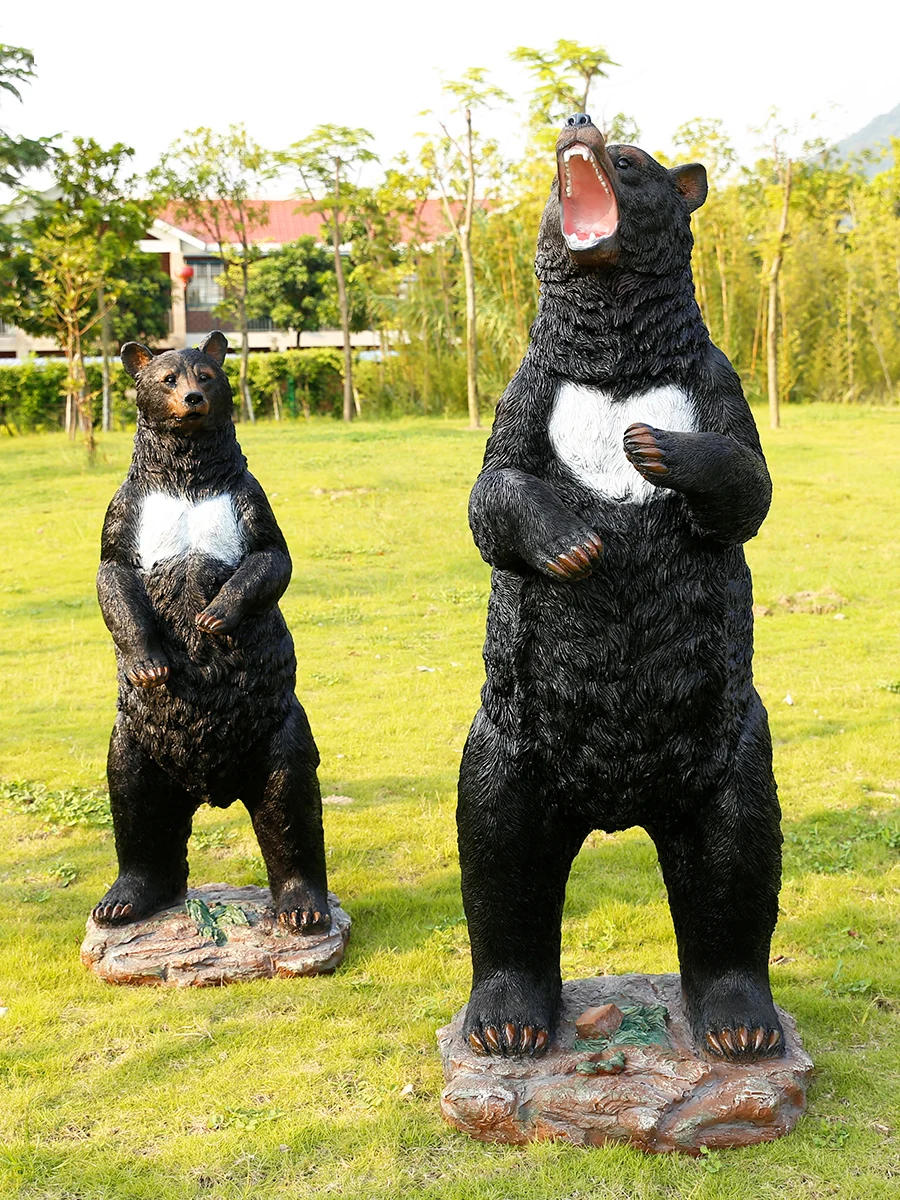 Life Size Polar Bear Statues,Modern Home Decoration Bull An Bear Statue