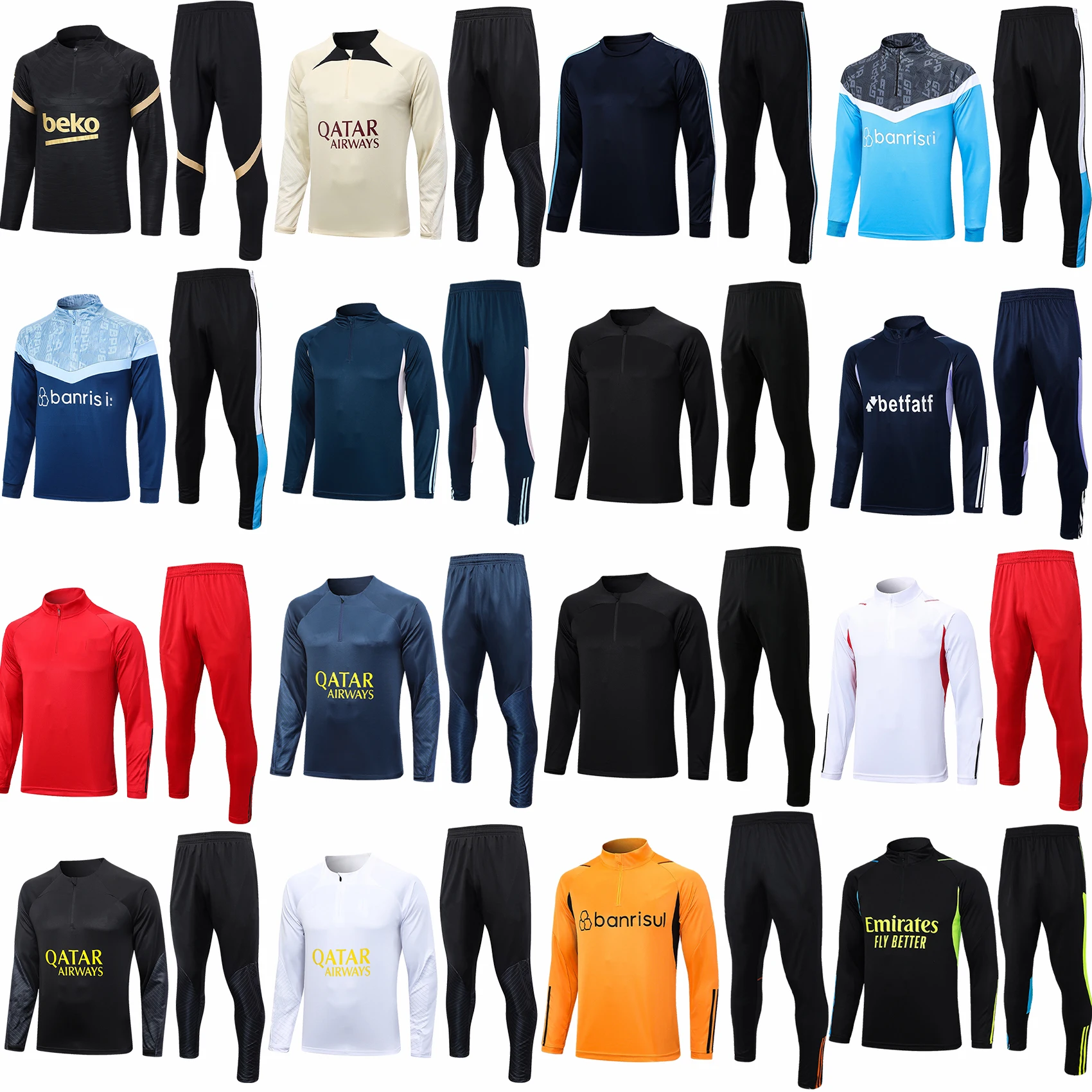 Custom Tracksuit Set Summer Tracksuit For Men Soccer Retro Slim Fit