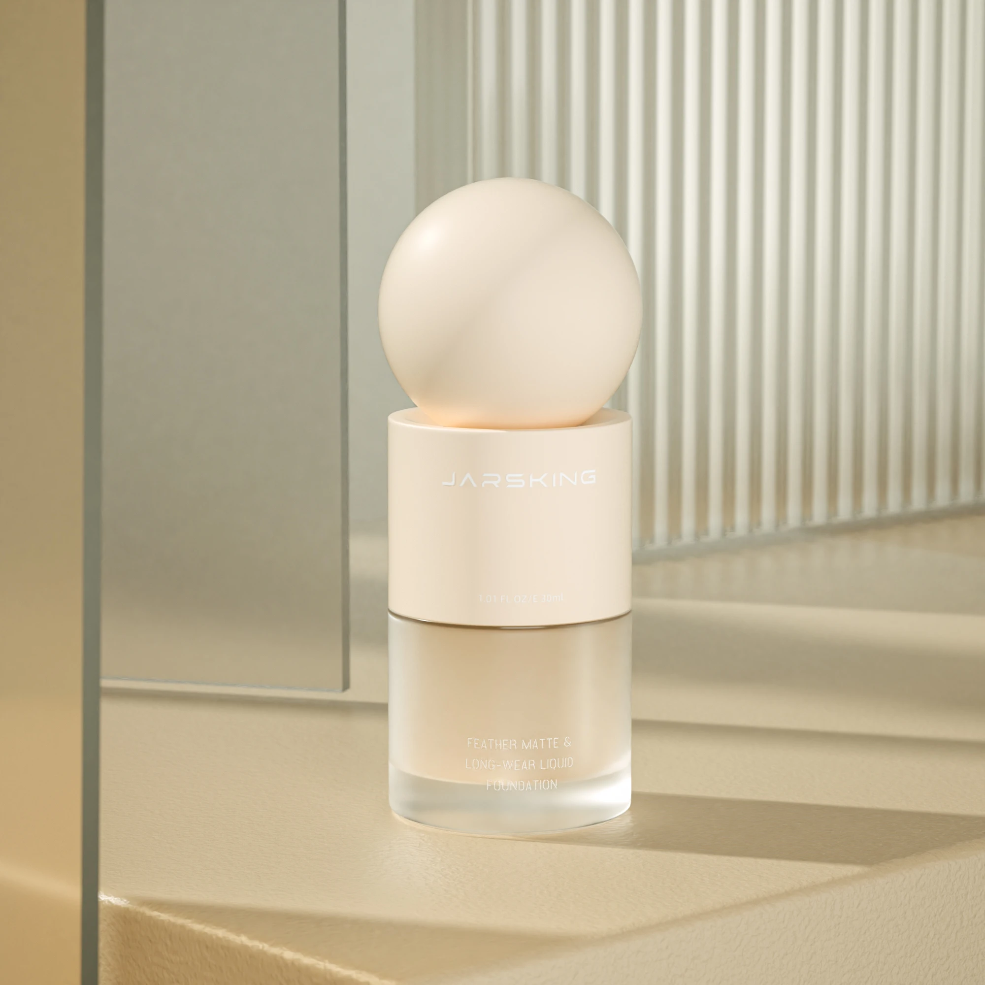 New Custom 30ml Luxury Foundation Makeup Frosted pink Glass Empty Skincare Hair Essential Oil Serum Bottle