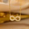 YXL9127 Collana Infinity a Forma di 8, Colore Oro