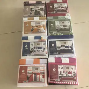 Luxury BedSheets Sets 8 Pcs King Size High Quality Microfiber Disperse Floral Printed Bedding Set with Curtains