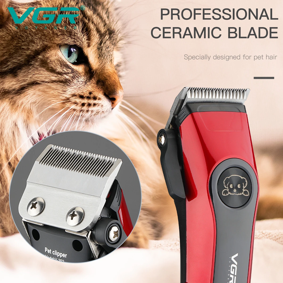 VGR V-202 Pet Clipper Powerful, Rechargeable, and Versatile - Main Image