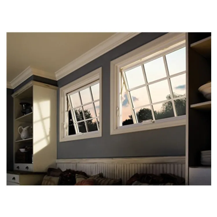 Двойной стеклянный алюминиевый тент Окно для продажи окна двойной Верхний висел