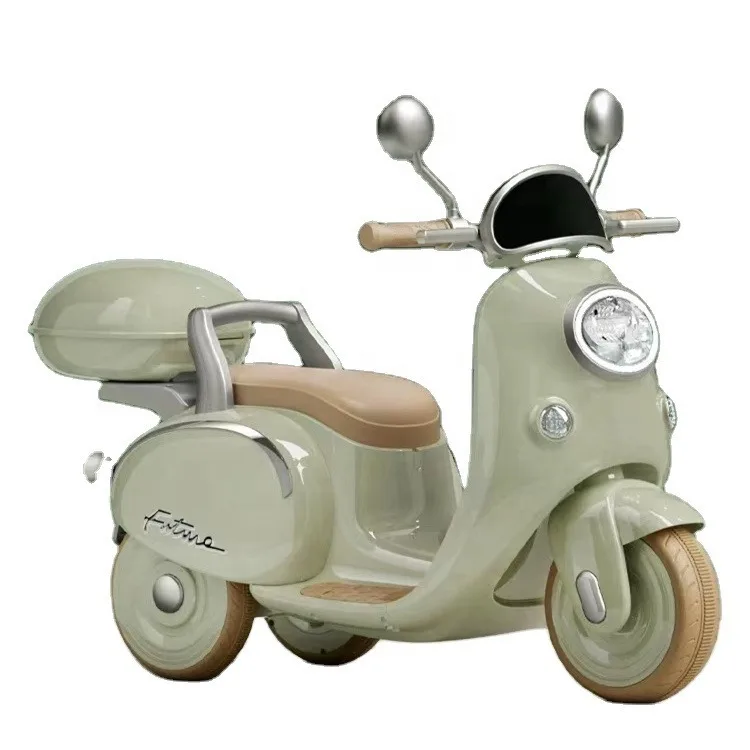 3 Wheel Battery Operated Electric Motorcycle Ride-On Car for Kids Pink Color Plastic Material for 2-4 & 5-7 Years