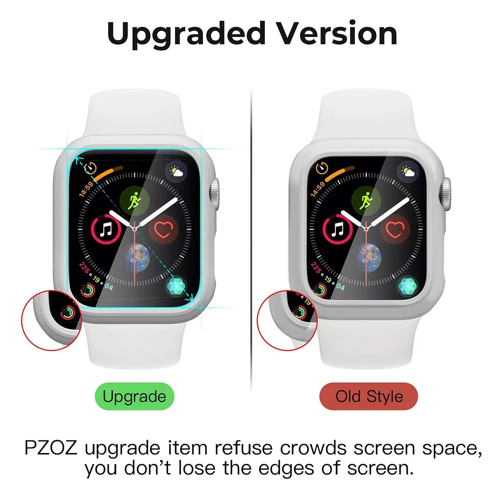 2 in 1 Silicone Band and Hard Watch Case for Apple Watch Series 7 6 SE 5 41mm 45mm