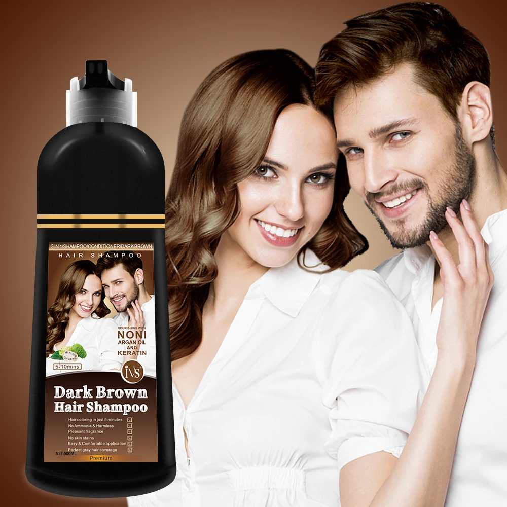 Hot Selling Private Label Wholesale Natural For Professional Salon 100% Gray Coverage Hair Dye Shampoo