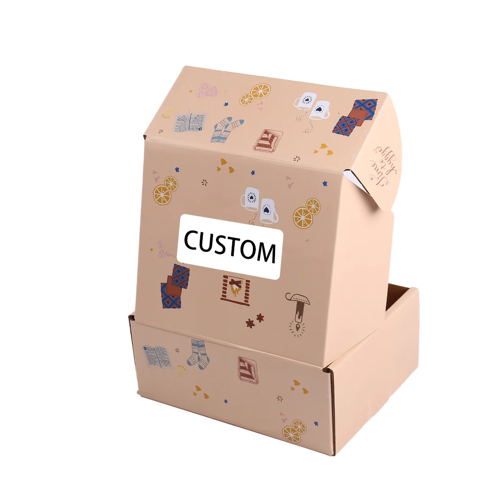 Tilpassede Linjerte Pappbokser For Sending Med Lav Pris I Bulk, Økologisk Egnet UV Partall Veldig Billig