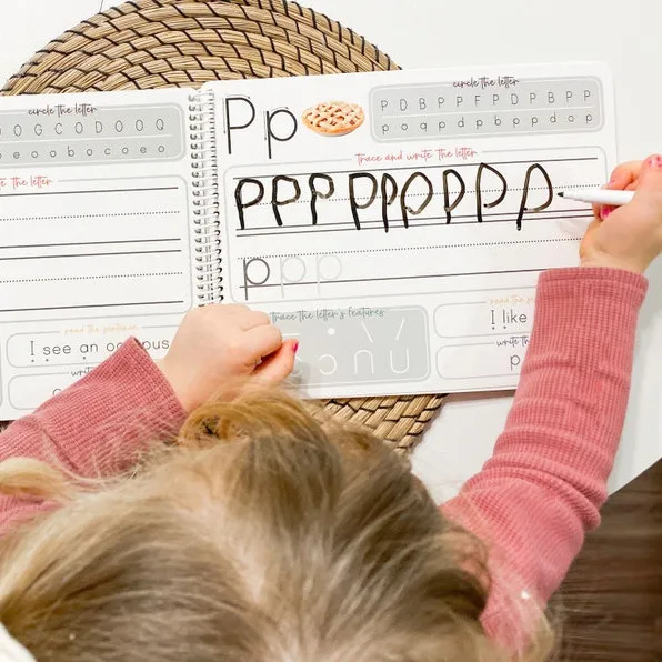 Custom Pattern Trace Erase Alphabet Workbook Tracing Letters Book for Kids
